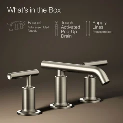 Widespread bathroom sink faucet with Lever handles, 1.2 gpm
