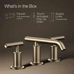 Widespread bathroom sink faucet with Lever handles, 1.2 gpm