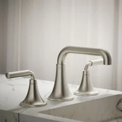 Widespread bathroom sink faucet, 0.5 gpm