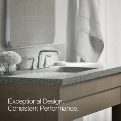 Widespread bathroom sink faucet, 0.5 gpm