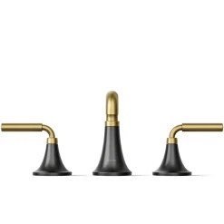 Widespread bathroom sink faucet, 0.5 gpm