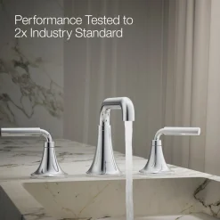 Widespread bathroom sink faucet, 0.5 gpm