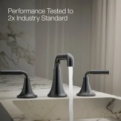 Widespread bathroom sink faucet, 0.5 gpm