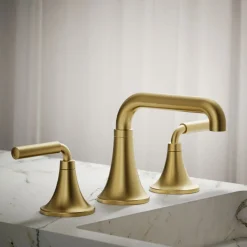 Widespread bathroom sink faucet, 0.5 gpm