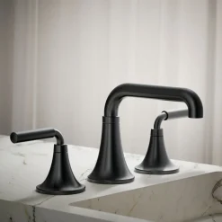 Widespread bathroom sink faucet, 0.5 gpm