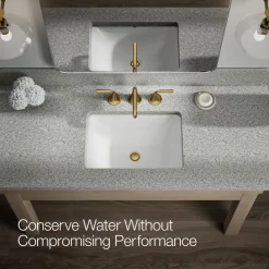 Widespread bathroom sink faucet, 1.2 gpm