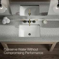 Widespread bathroom sink faucet, 1.2 gpm