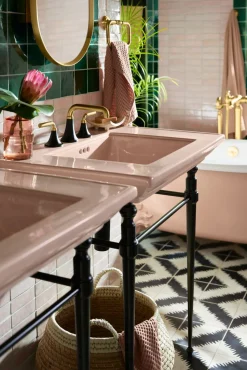 Widespread bathroom sink faucet, 1.2 gpm