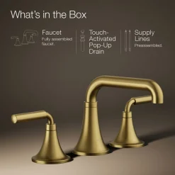 Widespread bathroom sink faucet, 1.2 gpm
