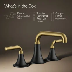 Widespread bathroom sink faucet, 1.2 gpm