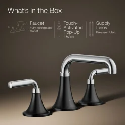 Widespread bathroom sink faucet, 1.2 gpm