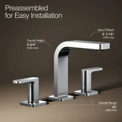 Widespread bathroom sink faucet, 1.0 gpm