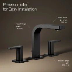 Widespread bathroom sink faucet, 1.0 gpm