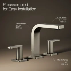 Widespread bathroom sink faucet, 1.0 gpm