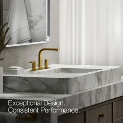 Widespread bathroom sink faucet, 1.0 gpm