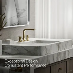 Widespread bathroom sink faucet, 1.0 gpm