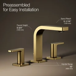 Widespread bathroom sink faucet, 1.2 gpm