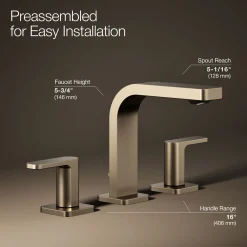 Widespread bathroom sink faucet, 1.2 gpm