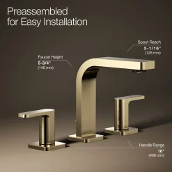 Widespread bathroom sink faucet, 1.2 gpm