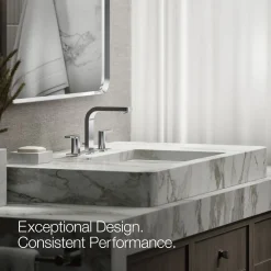 Widespread bathroom sink faucet, 1.2 gpm