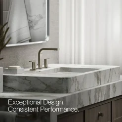 Widespread bathroom sink faucet, 1.2 gpm