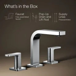 Widespread bathroom sink faucet, 1.2 gpm
