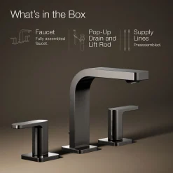 Widespread bathroom sink faucet, 1.2 gpm