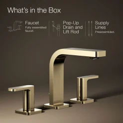 Widespread bathroom sink faucet, 1.2 gpm