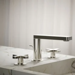 Widespread bathroom sink faucet with Cross handles, 1.2 gpm