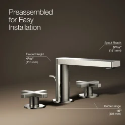 Widespread bathroom sink faucet with Cross handles, 1.2 gpm