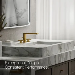 Widespread bathroom sink faucet with Cross handles, 1.2 gpm