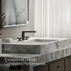Widespread bathroom sink faucet with Cross handles, 1.2 gpm