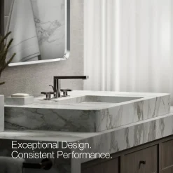 Widespread bathroom sink faucet with Cross handles, 1.2 gpm