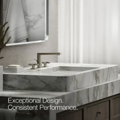 Widespread bathroom sink faucet with Cross handles, 1.2 gpm
