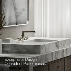Widespread bathroom sink faucet with Cross handles, 1.2 gpm