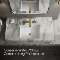 Widespread bathroom sink faucet with Cross handles, 1.2 gpm