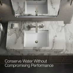 Widespread bathroom sink faucet with Cross handles, 1.2 gpm