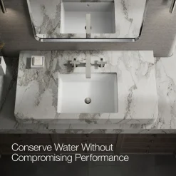 Widespread bathroom sink faucet with Cross handles, 1.2 gpm