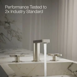 Widespread bathroom sink faucet with Cross handles, 1.2 gpm