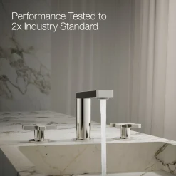 Widespread bathroom sink faucet with Cross handles, 1.2 gpm