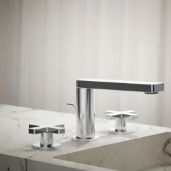 Widespread bathroom sink faucet with Cross handles, 1.2 gpm