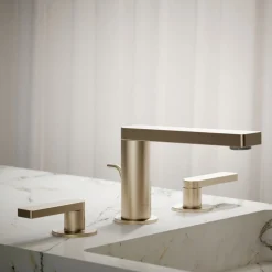 Widespread bathroom sink faucet with Lever handles, 1.2 gpm