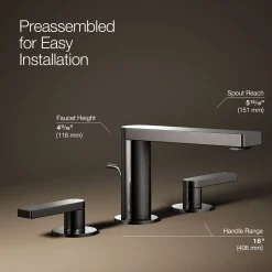 Widespread bathroom sink faucet with Lever handles, 1.2 gpm