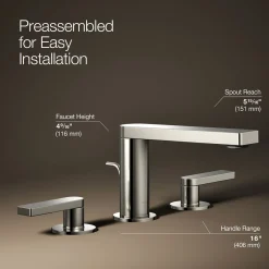 Widespread bathroom sink faucet with Lever handles, 1.2 gpm