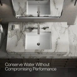 Widespread bathroom sink faucet with Lever handles, 1.2 gpm