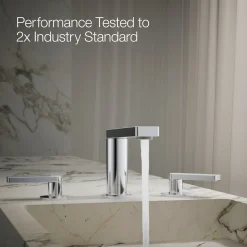 Widespread bathroom sink faucet with Lever handles, 1.2 gpm