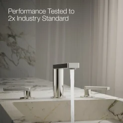 Widespread bathroom sink faucet with Lever handles, 1.2 gpm