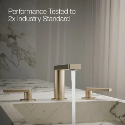 Widespread bathroom sink faucet with Lever handles, 1.2 gpm
