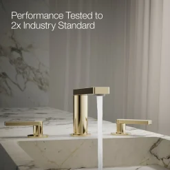 Widespread bathroom sink faucet with Lever handles, 1.2 gpm