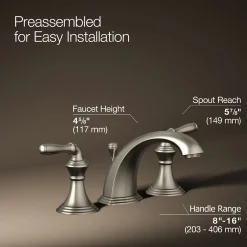 Widespread bathroom sink faucet, 1.2 gpm